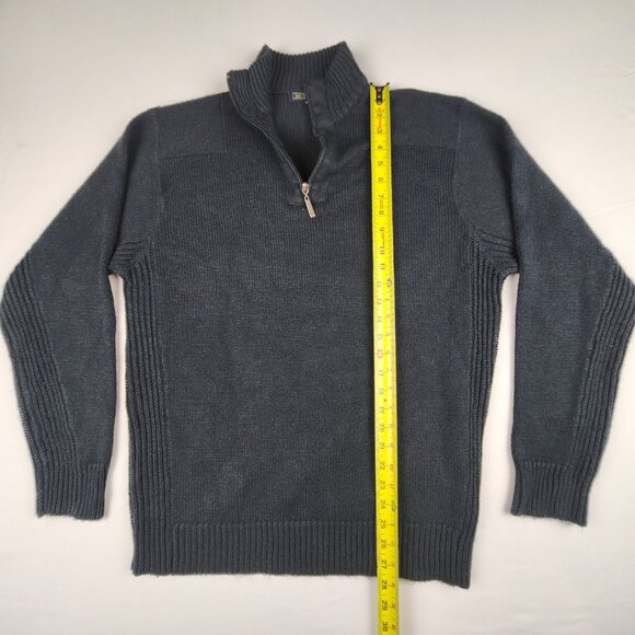 Britches XL Pullover Sweater Black 1/4 Zip Business Casual Dark Academia Warm - Picture 7 of 11